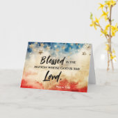 Psalm 33:12 Gesegnet ist die Flaggenbibel der Nati Karte (Gelbe Blume)