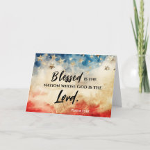 Psalm 33:12 Gesegnet ist die Flaggenbibel der Nati