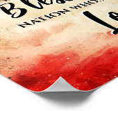 Psalm 33:12 Gesegnet ist die Flaggenbibel der Nati Poster (Ecke)