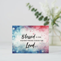 Psalm 33:12 Gesegnet ist die Flaggenbibel der Nati