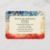 Psalm 33:12 Gesegnet ist die Flaggenbibel der Nati Visitenkarte (Rückseite)