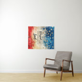 Psalm 33:12 Gesegnet ist die Flaggenbibel der Nati Wandteppich (Beispiel (Horizontal))