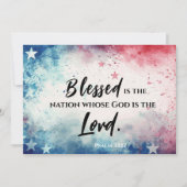 Psalm 33:12 Gesegnet ist die Nation Bible Flat Car (Vorderseite)