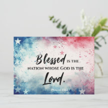 Psalm 33:12 Gesegnet ist die Nation Bible Flat Car