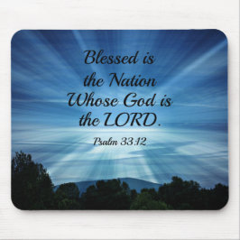 Psalm 33:12 Gesegnet ist die Nation, deren Gott de Mousepad