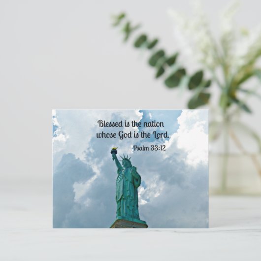 Psalm 33:12 postkarte (Stehend Vorderseite)