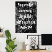 Psalm 33:3 poster (Heimbüro)
