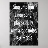 Psalm 33:3 poster (Vorne)