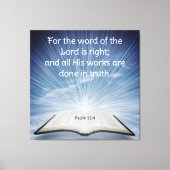 Psalm 33:4 leinwanddruck (Vorderseite)