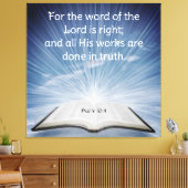 Psalm 33:4 leinwanddruck (Insitu (Wohnzimmer))