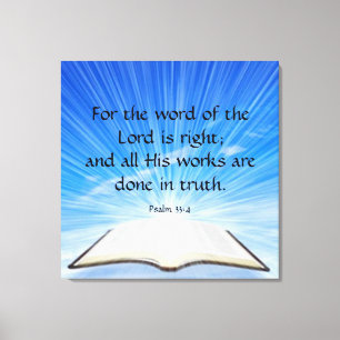 Psalm 33:4 leinwanddruck