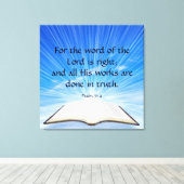 Psalm 33:4 leinwanddruck (Insitu (Holzboden))