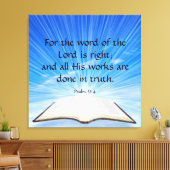 Psalm 33:4 leinwanddruck (Insitu (Wohnzimmer))