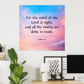 Psalm 33:4 poster (Heimbüro)
