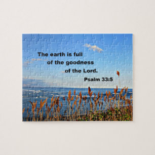 Psalm 33:5 Die Erde ist voll von der Güte Puzzle