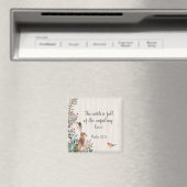 Psalm 33:5 Kaninchen, Vögel und Foliage Magnet (In Situ (Geschirrspüler))