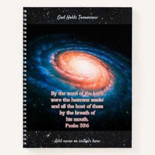 Psalm 33:6 Galaxie Notizblock