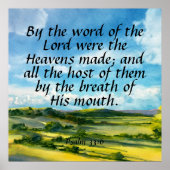 Psalm 33:6 poster (Vorne)