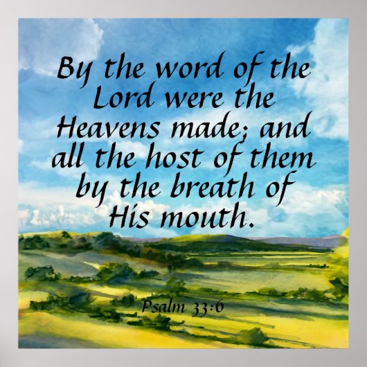 Psalm 33:6 poster (Vorne)