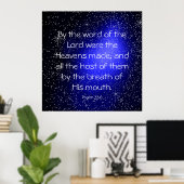 Psalm 33:6 poster (Heimbüro)