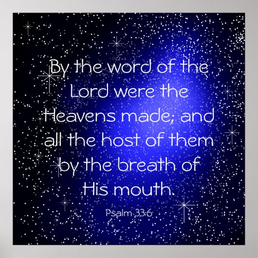 Psalm 33:6 poster (Vorne)