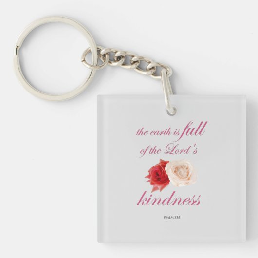 Psalm 33 - "Die Erde ist voll von Gottes Kindheit Schlüsselanhänger (Vorderseite)