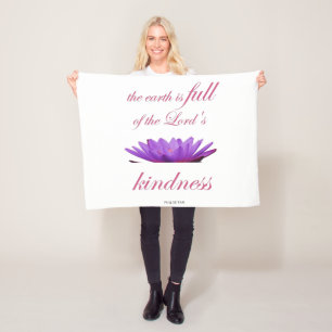 Psalm 33 lila Lotusfreundlichkeit Fleecedecke