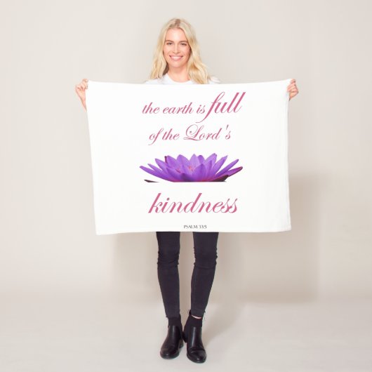 Psalm 33 lila Lotusfreundlichkeit Fleecedecke (Beispiel)