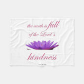 Psalm 33 lila Lotusfreundlichkeit Fleecedecke (Vorderseite (Horizontal))