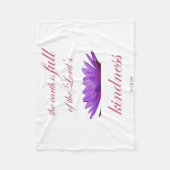 Psalm 33 lila Lotusfreundlichkeit Fleecedecke (Vorderseite)