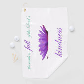 Psalm 33 lila Lotusfreundlichkeit Golfhandtuch (Insitu)