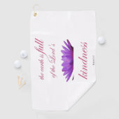 Psalm 33 lila Lotusfreundlichkeit Golfhandtuch (Insitu)