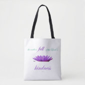 Psalm 33 lila Lotusfreundlichkeit Tasche (Vorderseite)