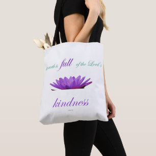 Psalm 33 lila Lotusfreundlichkeit Tasche