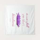 Psalm 33 lila Lotusfreundlichkeit Wandteppich (Vorderseite (Horizontal))