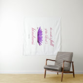 Psalm 33 lila Lotusfreundlichkeit Wandteppich (Beispiel (Horizontal))