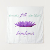 Psalm 33 lila Lotusfreundlichkeit Wandteppich (Vorderseite)