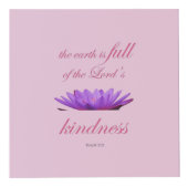 Psalm 33 lila Lotusfreundlichkeit Würfel (Vorderseite)