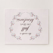 Psalm 33 Schrift Blumenreath Art Puzzle (Horizontal)