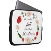 Psalm 33 Schrift mit floraler Kunst Laptopschutzhülle (Vorne Rechts)