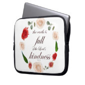 Psalm 33 Schrift mit floraler Kunst Laptopschutzhülle (Vorderseite Links)