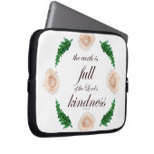 Psalm 33 Schrift mit floraler Kunst Laptopschutzhülle (Vorne Rechts)