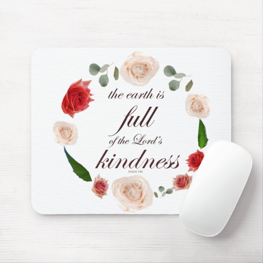 Psalm 33 Schrift mit floraler Kunst Mousepad (Mit Mouse)