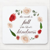 Psalm 33 Schrift mit floraler Kunst Mousepad (Vorne)