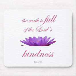 Psalm 33 Schrift mit floraler Kunst Mousepad