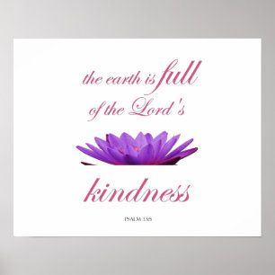 Psalm 33 Schrift mit floraler Kunst Poster