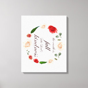Psalm 33, Voll Güte, Botanisch Leinwanddruck