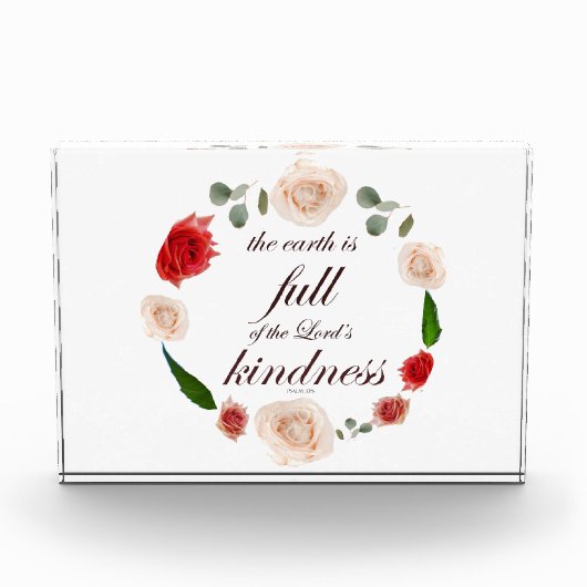 Psalm 33 volle Freundlichkeit Fotoblock (Vorderseite)