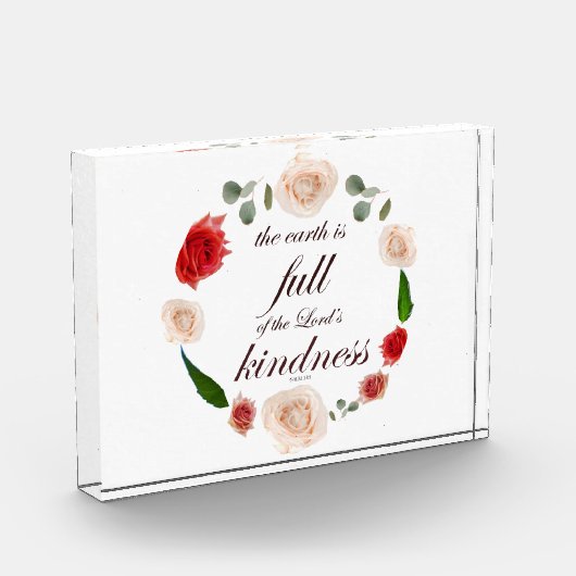 Psalm 33 volle Freundlichkeit Fotoblock (Links)