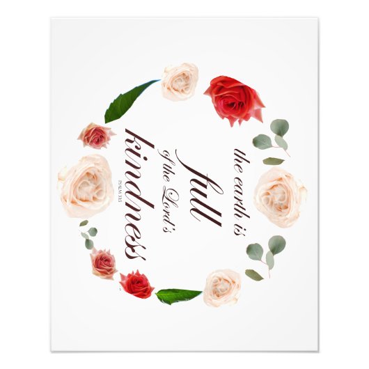 Psalm 33 volle Freundlichkeit Fotodruck (Vorne)